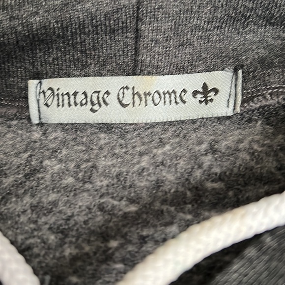 Vintage Chrome Angel rhinestone wing hoodie, size L GUC! - Picture 3 of 7